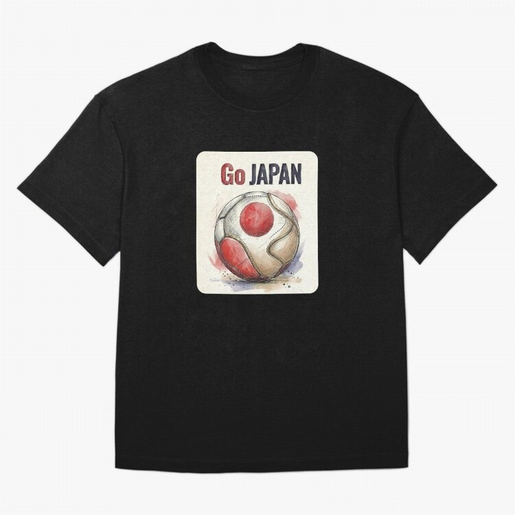 Go Japan Soccer Ball Flag | Japanese Football Fan Graphic Tee Classic T-Shirt Stand Proud for FIFA World Cup 2026 USA Canada Mexico Spirit, Highlighting Argentina and Brazil, Haaland, Stadium Chants, National Pride, Trophy Dreams and Unforgettable