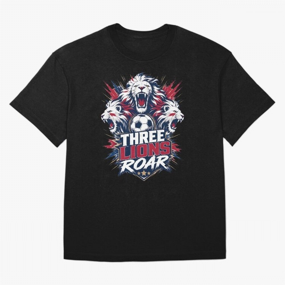 Three Lions Roar England World Cup 26 Tee Classic T-Shirt Join the Countdown to FIFA World Cup 2026 Group Stage Featuring Haaland, Germany Energy, Champion Mindset, Group Stage Buzz, Knockout Tension and Passionate Fan Culture; Perfect for Fans,