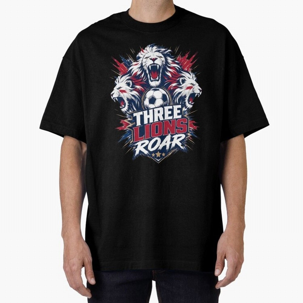Three Lions Roar England World Cup 26 Tee Classic T-Shirt Join the Countdown to FIFA World Cup 2026 Group Stage Featuring Haaland, Germany Energy, Champion Mindset, Group Stage Buzz, Knockout Tension and Passionate Fan Culture; Perfect for Fans,