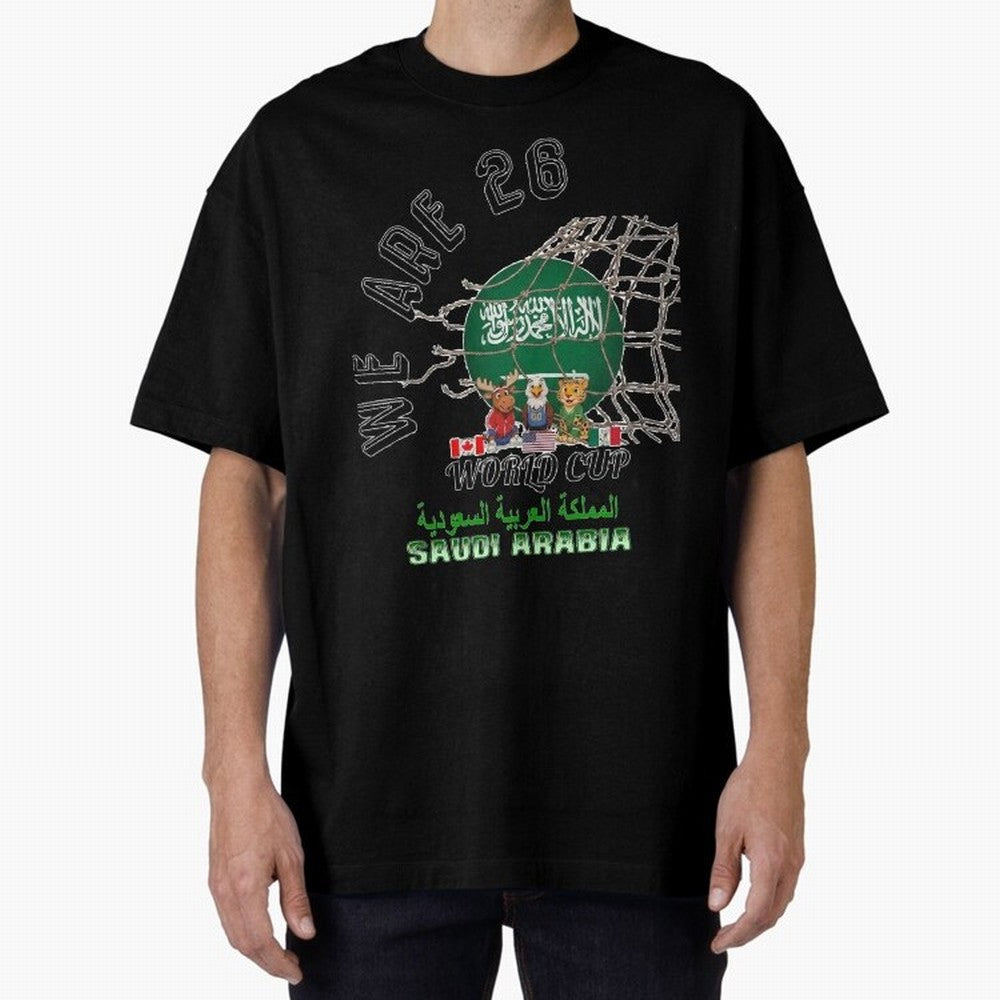 World cup 26 - Saudi Arabia Classic T-Shirt Bring Bold Fan Energy to Global Football Passion for FIFA World Cup 2026 USA Canada Mexico, Featuring Messi, CR7 and Mbappe, Argentina, France and Brazil, Football Festival Excitement, Trophy Ambitions,