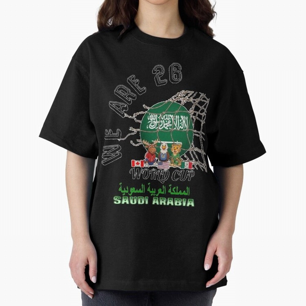 World cup 26 - Saudi Arabia Classic T-Shirt Bring Bold Fan Energy to Global Football Passion for FIFA World Cup 2026 USA Canada Mexico, Featuring Messi, CR7 and Mbappe, Argentina, France and Brazil, Football Festival Excitement, Trophy Ambitions,