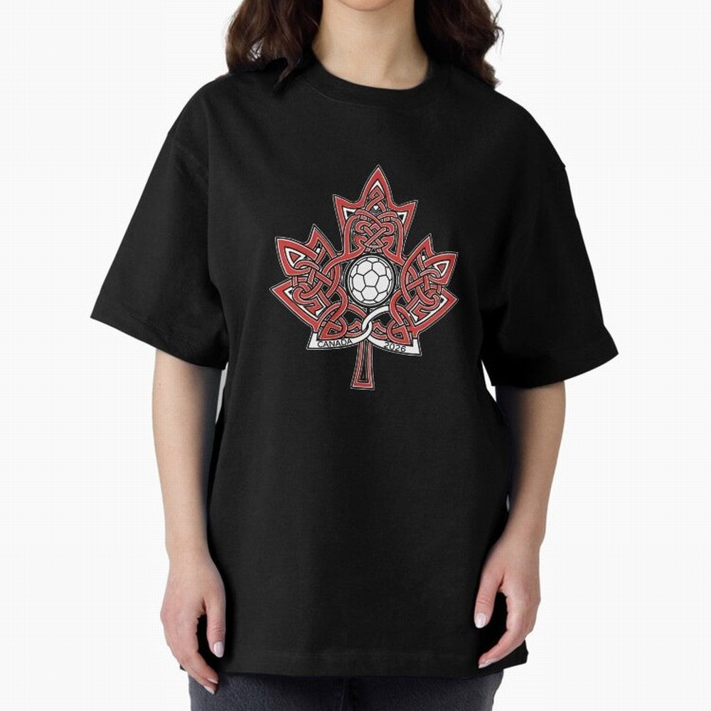 Interwoven Maple Leaf Canada Soccer 2026 T-Shirt_83135197 Classic T-Shirt Celebrate Golden Goal Energy in Match Day Hype around FIFA World Cup 2026 USA Canada Mexico, Messi, England, France and Netherlands, Football History, Final Match Energy,
