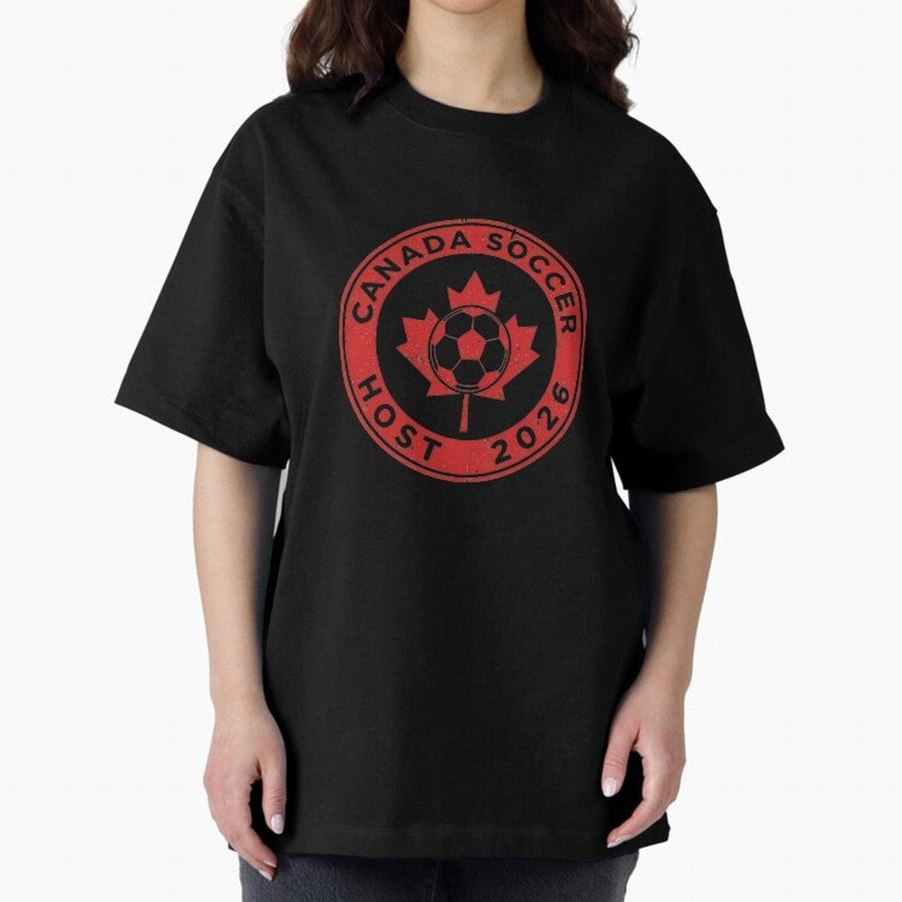 Canada Soccer Host 2026 Emblem Design T-Shirt_83133385 Classic T-Shirt Carry the Colors and Pride of Global Football Passion for FIFA World Cup 2026 Group Stage, Connected to CR7, Argentina, France and Brazil, Goal Celebration Energy, Supporter