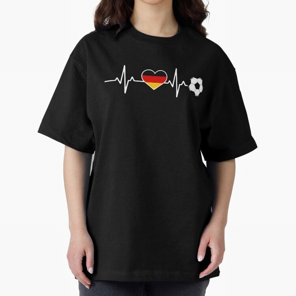 Germany Football Heartbeat | Deutschland Soccer Fan EKG Classic T-Shirt Celebrate National Team Dreams in Global Football Passion for FIFA World Cup 2026 Group Stage, Made for Messi, Neymar and Mbappe, Brazil, Portugal and Argentina, Retro Football