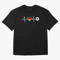 Germany Football Heartbeat | Deutschland Soccer Fan EKG Classic T-Shirt Celebrate National Team Dreams in Global Football Passion for FIFA World Cup 2026 Group Stage, Made for Messi, Neymar and Mbappe, Brazil, Portugal and Argentina, Retro Football