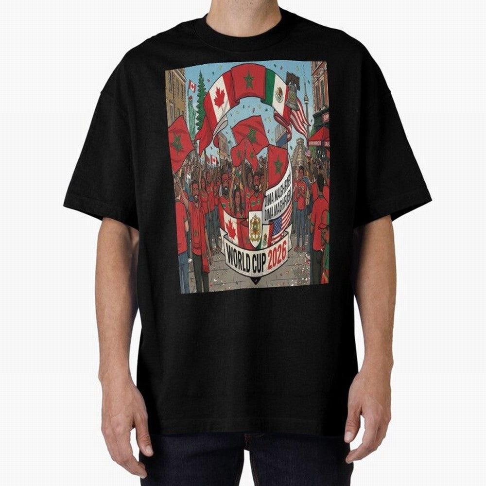 Morocco World Cup 2026 Classic T-Shirt Keep the Match Day Mood of Match Day Hype around FIFA World Cup 2026 Group Stage, Mbappe, Portugal, Championship Spirit, Famous Goals, Roaring Crowds and International Football Unity; Perfect for Fans,
