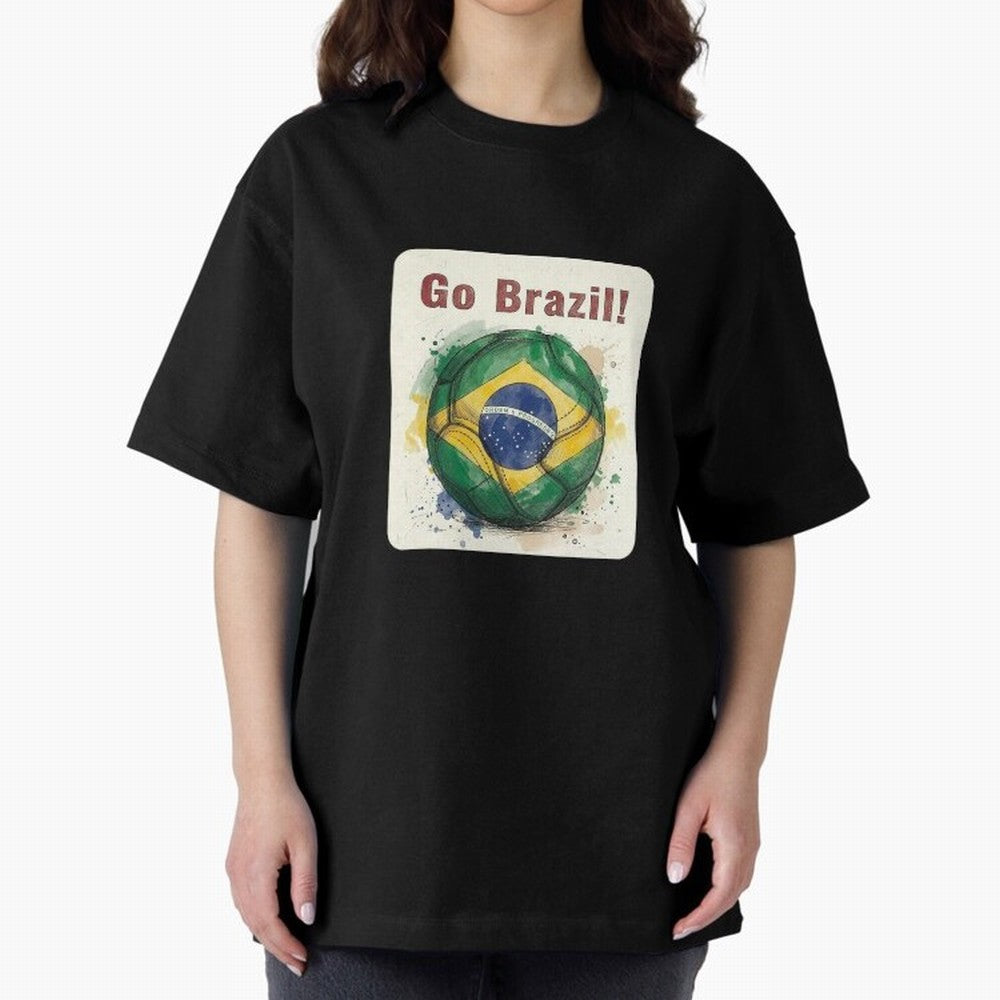 Go Brazil Soccer Ball Flag | Brazilian Football Fan Graphic Tee Classic T-Shirt Capture Stadium Memories from Match Day Hype around FIFA World Cup 2026 USA Canada Mexico, Haaland and Mbappe, Argentina, France and Brazil, Champion Mindset, Group