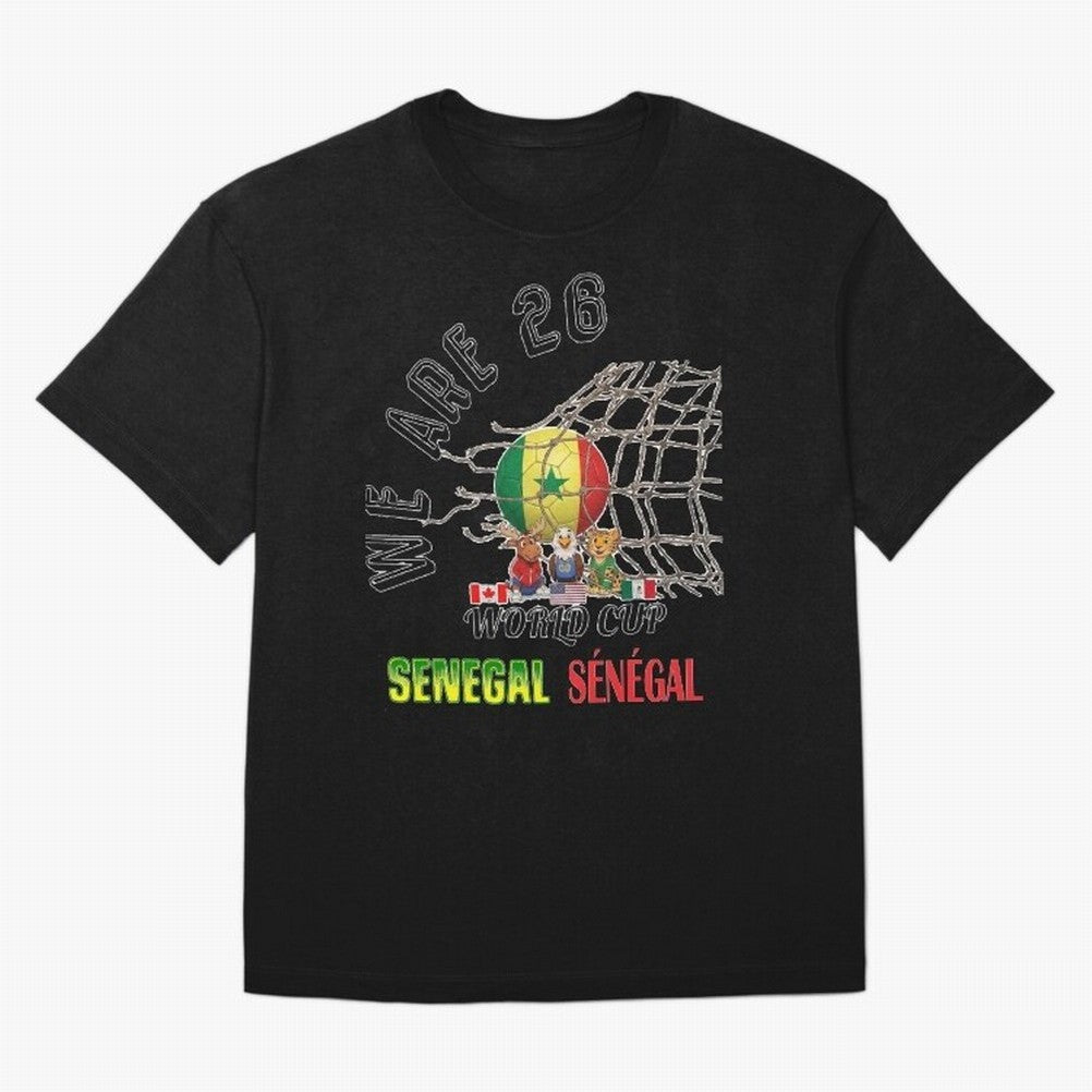 World cup 26 - Senegal Classic T-Shirt Stand with FIFA World Cup 2026 USA Canada Mexico for Fans of Messi, Neymar and Mbappe and France, Bringing Tournament Hype, Historic Matchups, Family Viewing Parties and Global Sports Pride; Built for