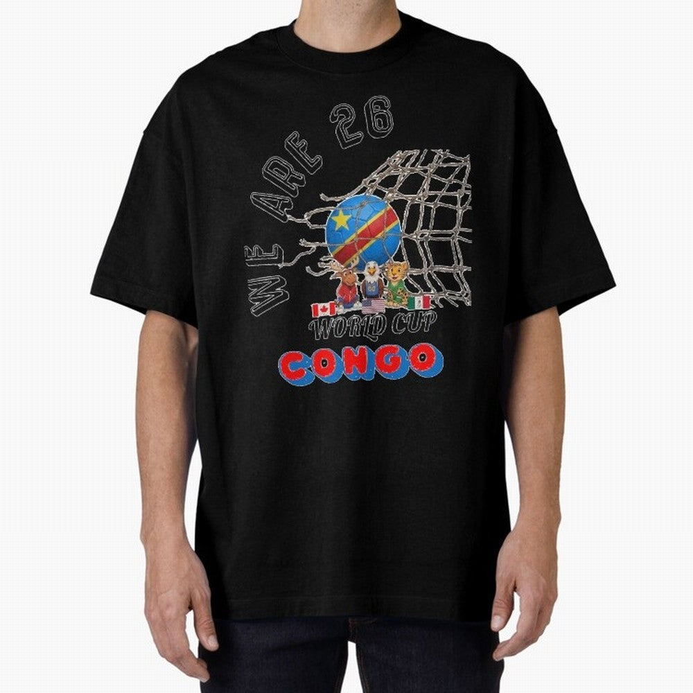 World cup 26 - Congo Classic T-Shirt Stand with Global Football Passion for FIFA World Cup 2026, Inspired by Messi, Neymar and Mbappe, Argentina and Brazil, Champion Mindset, Group Stage Buzz, Knockout Tension and Passionate Fan Culture; Created