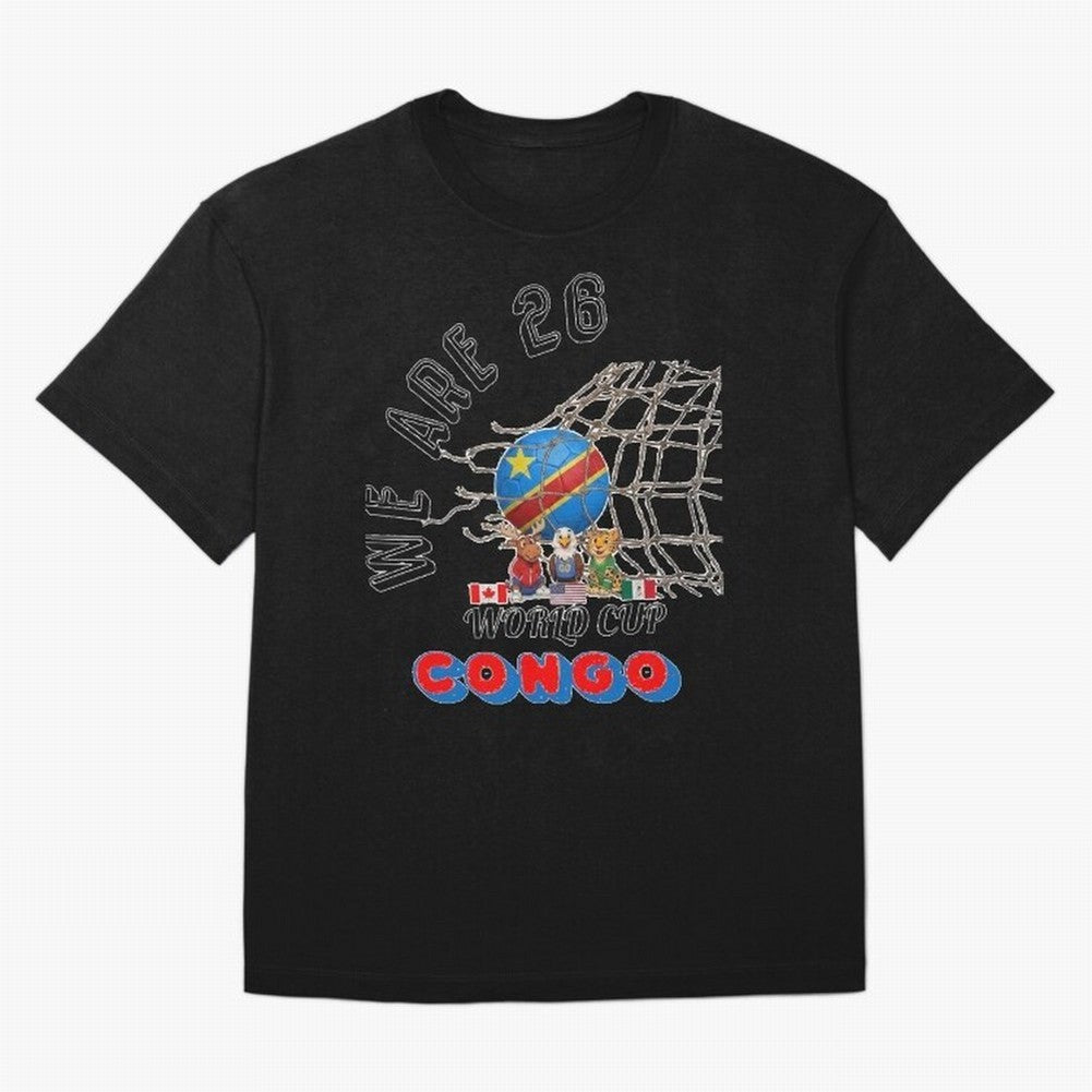 World cup 26 - Congo Classic T-Shirt Stand with Global Football Passion for FIFA World Cup 2026, Inspired by Messi, Neymar and Mbappe, Argentina and Brazil, Champion Mindset, Group Stage Buzz, Knockout Tension and Passionate Fan Culture; Created