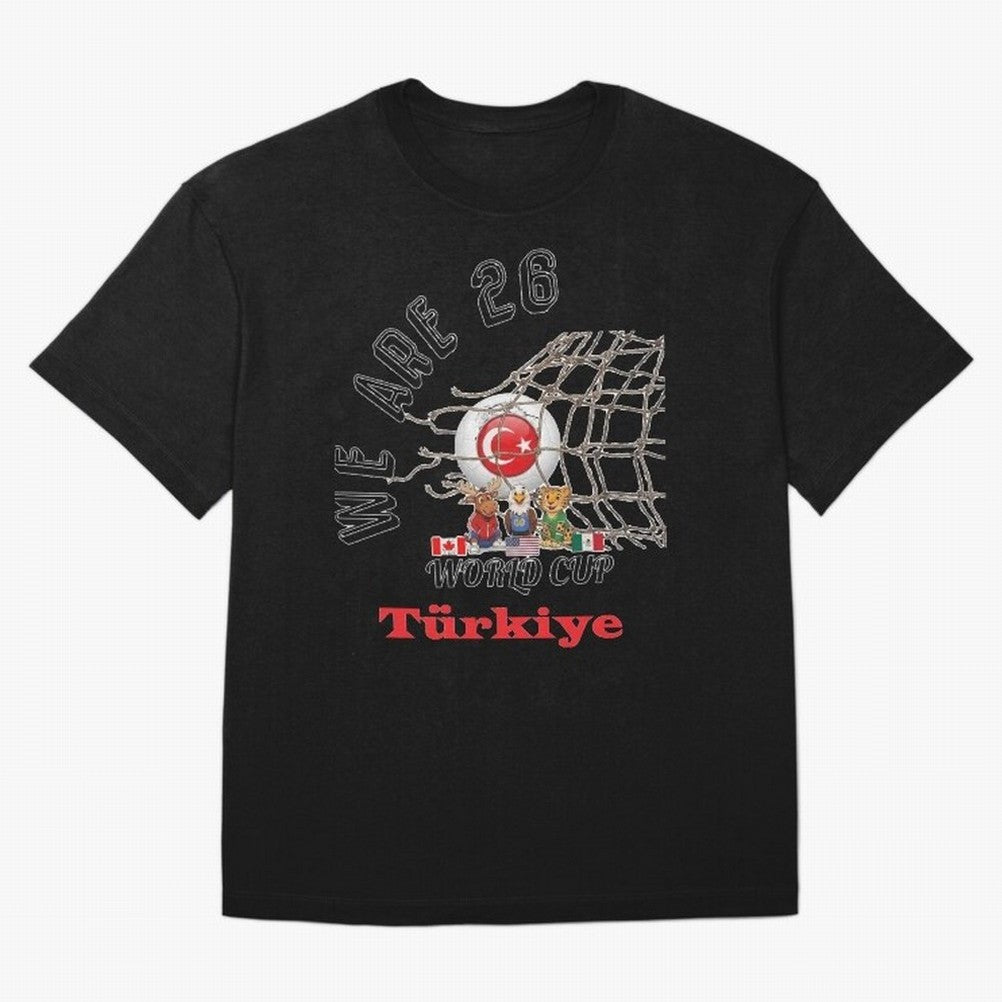 World cup 26 - Turkiye Classic T-Shirt Represent Football Lovers during Global Football Passion for FIFA World Cup 2026, Highlighting Neymar, Haaland and Cristiano Ronaldo, Spain and Netherlands, Vintage Soccer Flavor, Modern Football Stars,