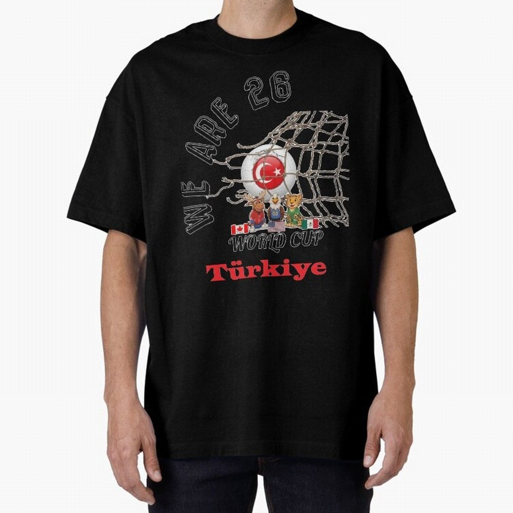 World cup 26 - Turkiye Classic T-Shirt Represent Football Lovers during Global Football Passion for FIFA World Cup 2026, Highlighting Neymar, Haaland and Cristiano Ronaldo, Spain and Netherlands, Vintage Soccer Flavor, Modern Football Stars,