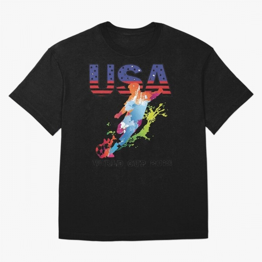 USA CAN MEX 26 Football Shirt | Color Splash International Fan Tee Classic T-Shirt Bring a Champion Mindset to FIFA World Cup 2026 USA Canada Mexico Built around Cristiano Ronaldo, Germany Energy, Football Festival Excitement, Trophy Ambitions,