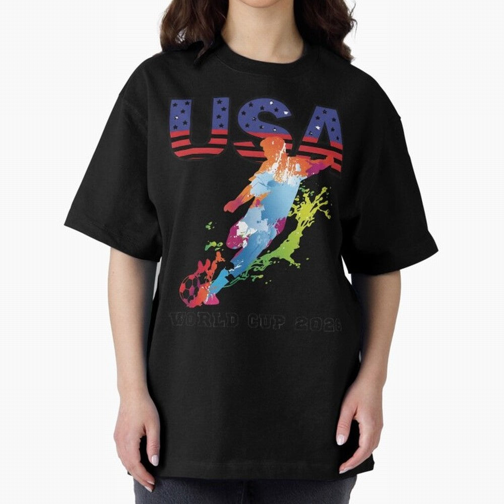 USA CAN MEX 26 Football Shirt | Color Splash International Fan Tee Classic T-Shirt Bring a Champion Mindset to FIFA World Cup 2026 USA Canada Mexico Built around Cristiano Ronaldo, Germany Energy, Football Festival Excitement, Trophy Ambitions,