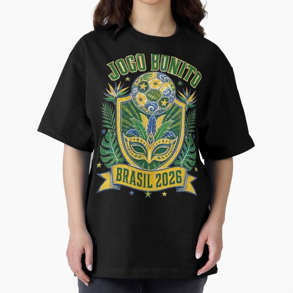 Jogo Bonito Brasil 2026 World Cup Soccer T-Shirt Classic T-Shirt Upgrade FIFA World Cup 2026 USA Canada Mexico Capturing Haaland and Mbappe, Spain and Netherlands Energy, Retro Football Energy, Iconic Rivalries, Trophy Chase Drama and Stadium