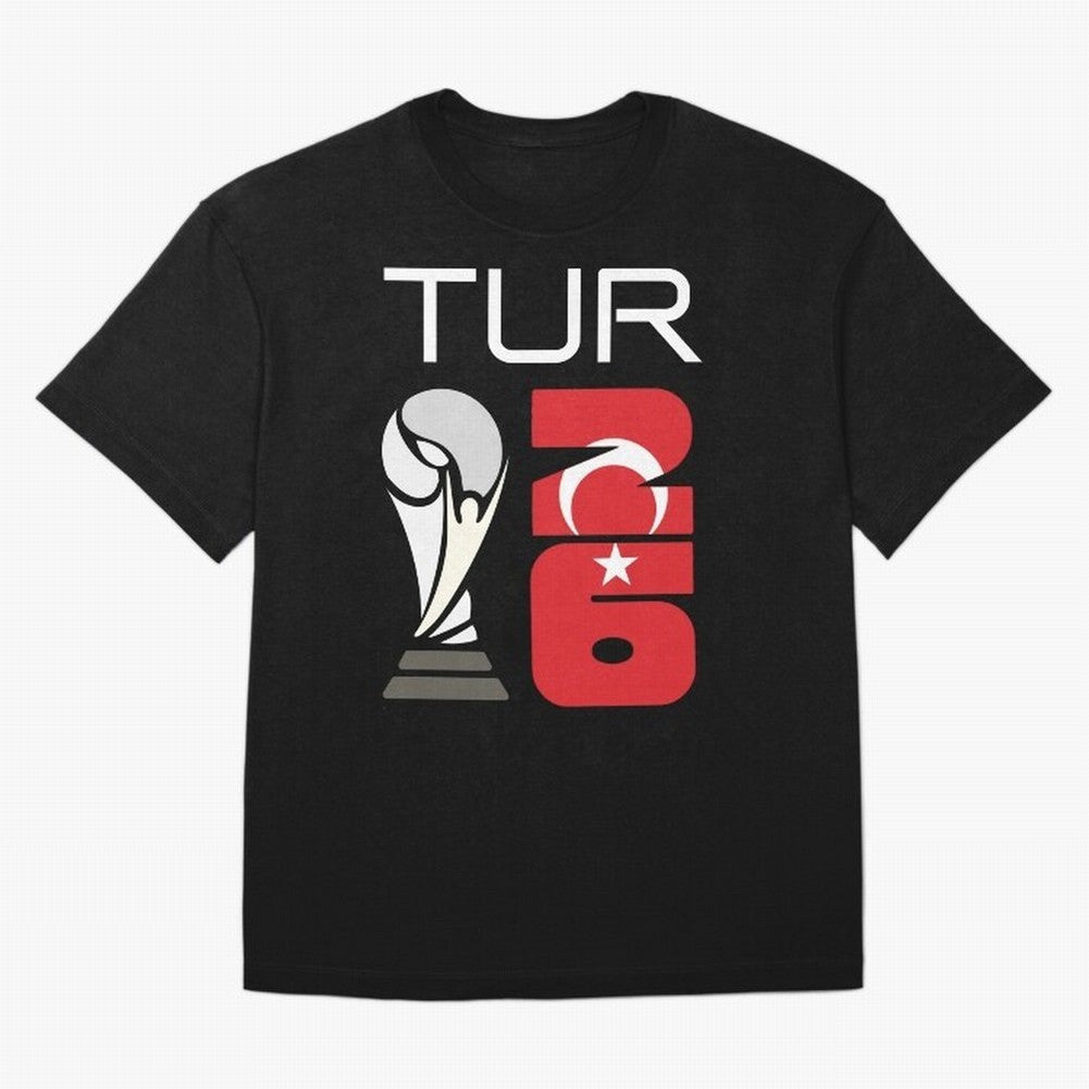 Turkey 2026 Soccer World Cup Trophy Turkish Flag Design Classic T-Shirt Step into Match Day Hype around FIFA World Cup 2026, Cristiano Ronaldo, France and Portugal, Tournament Hype, Historic Matchups, Family Viewing Parties and Global Sports Pride;