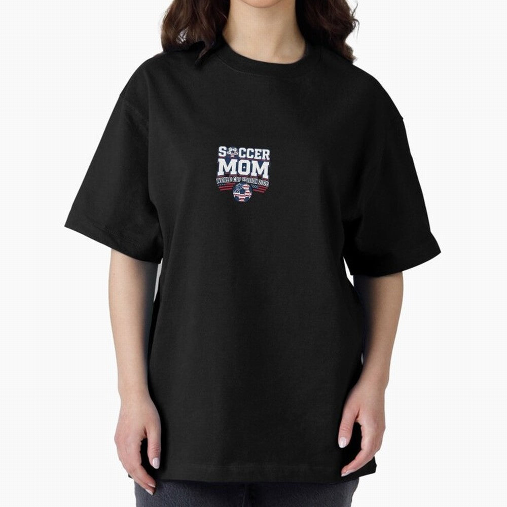 Soccer Mom World Cup Bold Text | 2026 Football Mom Classic T-Shirt Honor FIFA World Cup 2026 USA Canada Mexico Spirit, Celebrating England, France and Netherlands, Mbappe and Neymar, Goal Celebration Energy, Supporter Heritage, Football Icons and