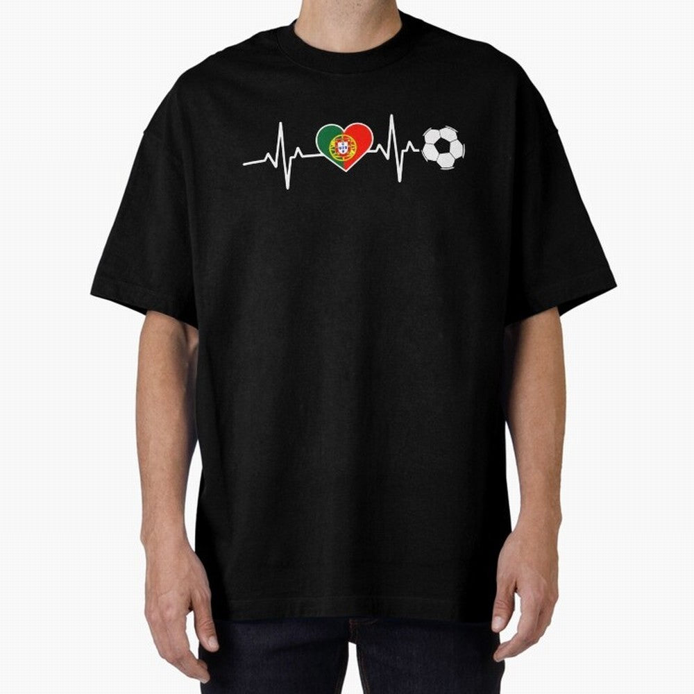 Portugal Football Heartbeat | Sele??o Das Quinas Soccer Fan Classic T-Shirt Celebrate Fan Culture around Match Day Hype around FIFA World Cup 2026 Group Stage, Messi, Neymar and Mbappe, England, France and Netherlands, Football Passion, Legendary