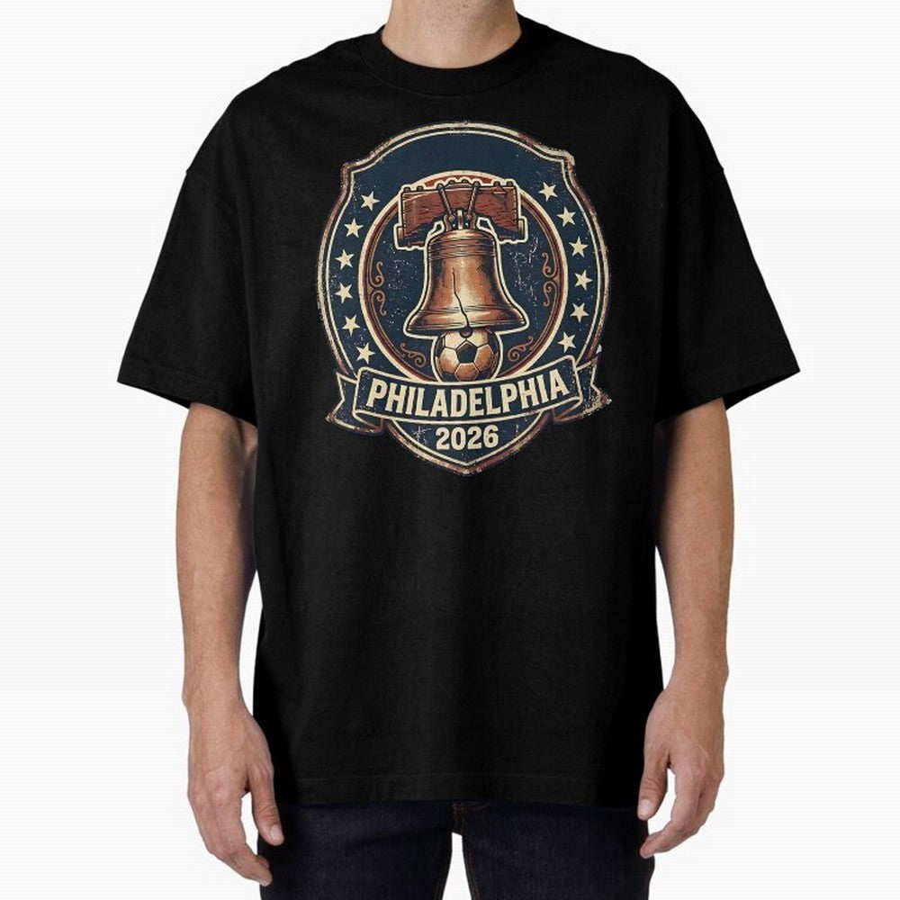 Philadelphia 2026 World Cup Host City Vintage Football Badge ¡ª Liberty Bell Soccer Crest Classic T-Shirt Wear the Spirit of Match Day Hype around FIFA World Cup 2026, CR7 and Messi, England, France and Netherlands, Stadium Memories, Football