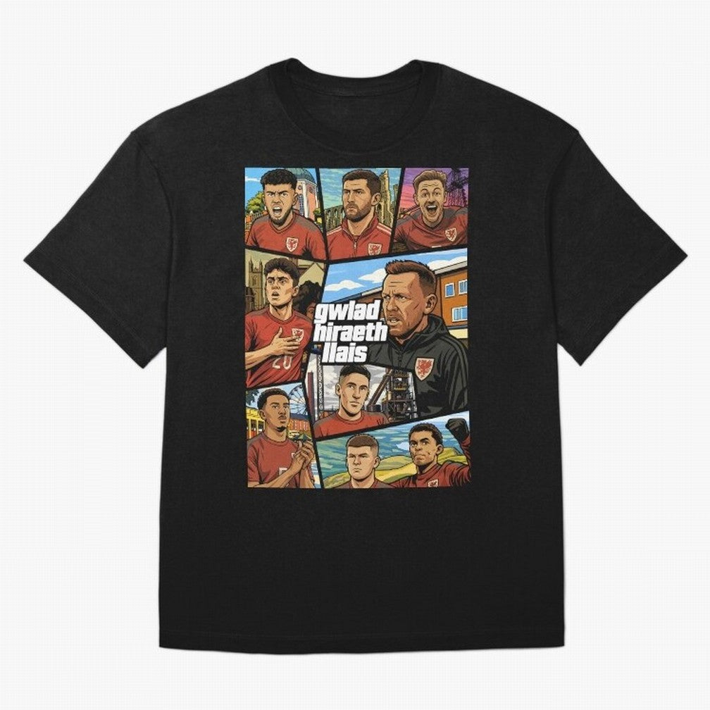 GTA Cymru Classic T-Shirt Celebrate Unforgettable Nights in Global Football Passion for FIFA World Cup 2026 USA Canada Mexico, Connected to Neymar, Haaland and Cristiano Ronaldo, Germany, Championship Spirit, Famous Goals, Roaring Crowds and