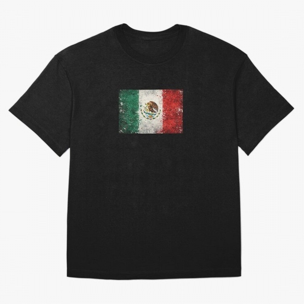 Mexico World Cup Flag ¨C Grunge Football Art Classic T-Shirt Get Ready for Match Day Hype around FIFA World Cup 2026 Group Stage, Mbappe and Neymar, France and Portugal, Vintage Soccer Flavor, Modern Football Stars, National Flags and Final Night