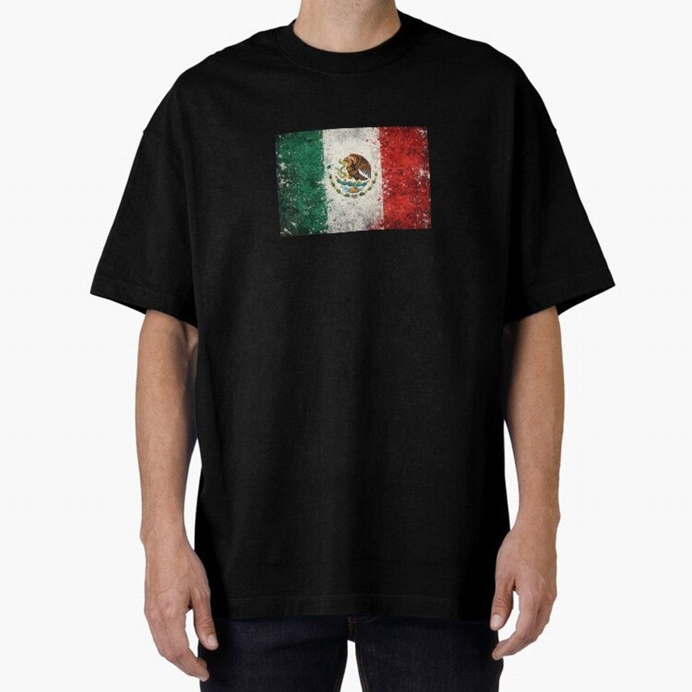 Mexico World Cup Flag ¨C Grunge Football Art Classic T-Shirt Get Ready for Match Day Hype around FIFA World Cup 2026 Group Stage, Mbappe and Neymar, France and Portugal, Vintage Soccer Flavor, Modern Football Stars, National Flags and Final Night