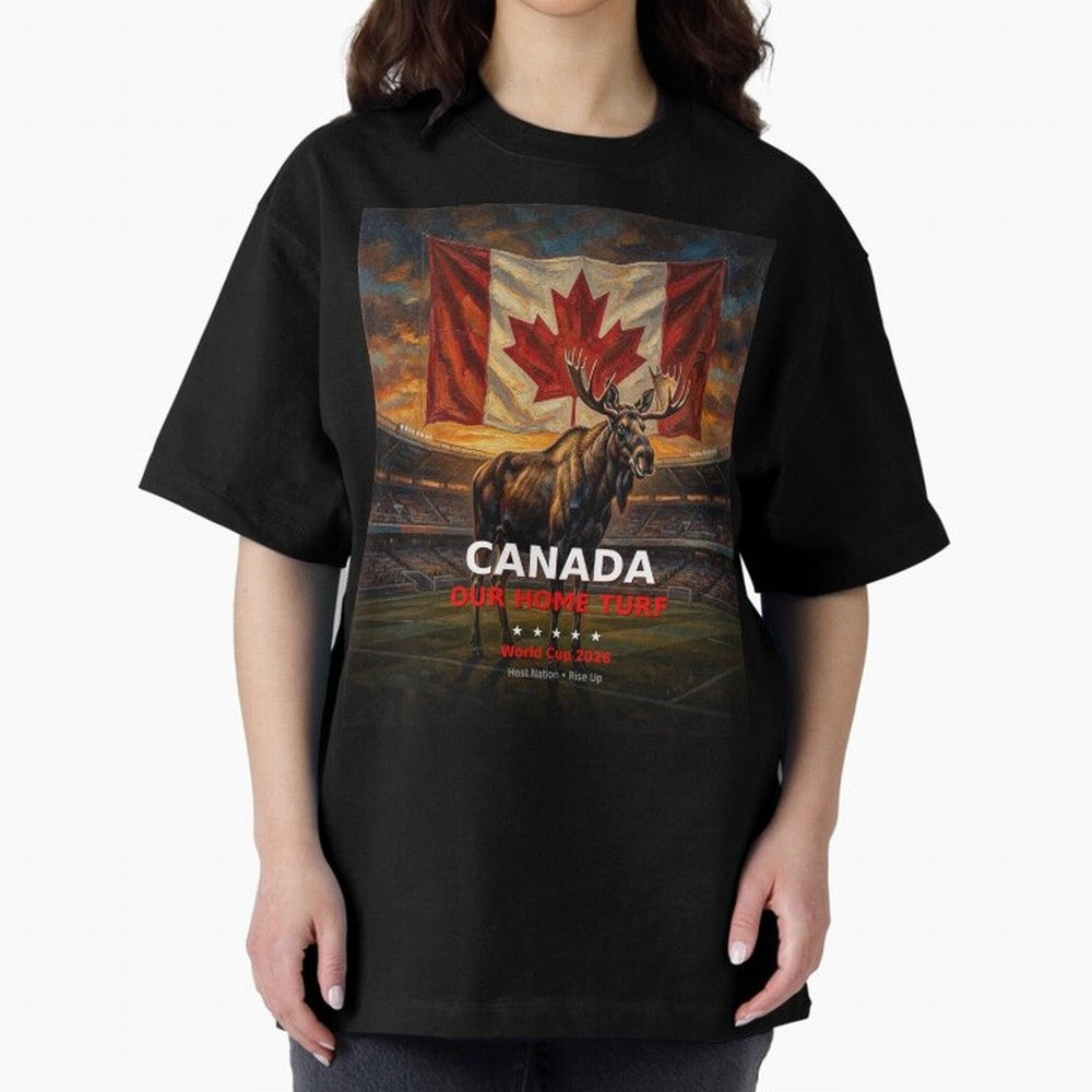 Canada Our Home Turf - World Cup 2026 Soccer Fan Tee Classic T-Shirt Live for the Drama of Global Football Passion for FIFA World Cup 2026 Group Stage, Featuring Haaland and Mbappe, England, Football Passion, Legendary Performances, Festival Vibes