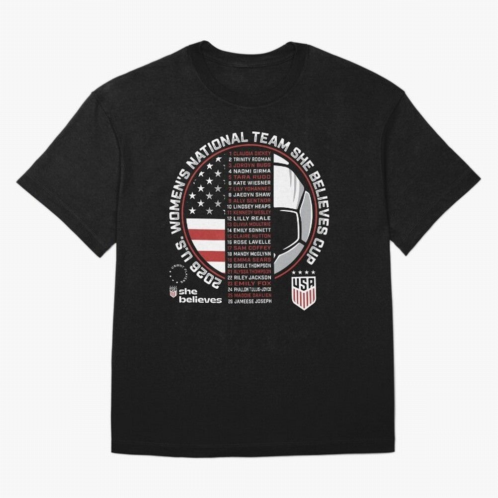 She Believes Cup Champions U.S. Women¡¯s National Soccer Team 2026 Classic T-Shirt Bring World Football Passion into Match Day Hype around FIFA World Cup 2026 USA Canada Mexico, Cristiano Ronaldo, Haaland and CR7, France, Vintage Soccer Flavor,