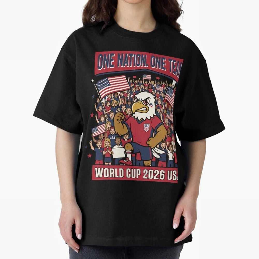 One Nation One Team ¡ª World Cup 2026 USA Classic T-Shirt Embrace FIFA World Cup 2026 USA Canada Mexico for Fans of Messi, CR7 and Mbappe and Brazil, Bringing Stadium Chants, National Pride, Trophy Dreams and Unforgettable Football Memories;