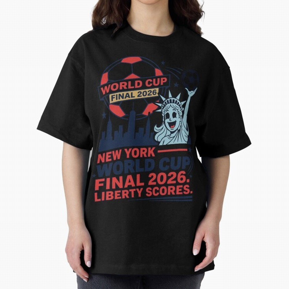 New York World Cup Final 2026 ¡ª Liberty Scores V1 Classic T-Shirt Bring World Football Passion into FIFA World Cup 2026 USA Canada Mexico Spirit, Capturing Brazil, Neymar, Champion Mindset, Group Stage Buzz, Knockout Tension and Passionate Fan