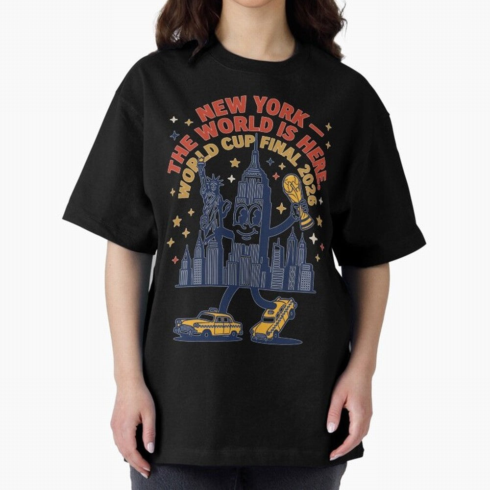 New York World Cup Final ¡ª The World Is Here V1 Classic T-Shirt Celebrate the FIFA World Cup 2026 Journey through Mbappe and Neymar Highlights, Brazil, Portugal and Argentina Pride, Match Day Excitement, Supporter Culture, Golden Goals and Global