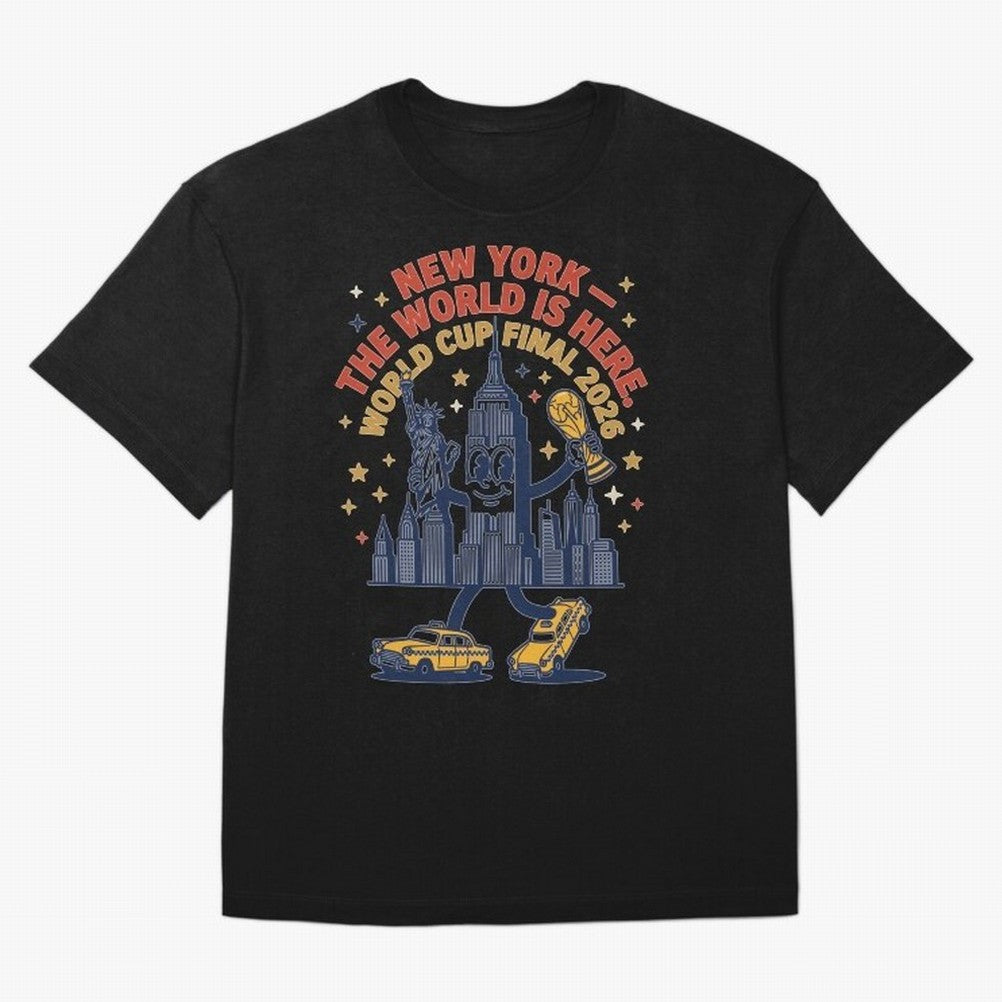 New York World Cup Final ¡ª The World Is Here V1 Classic T-Shirt Celebrate the FIFA World Cup 2026 Journey through Mbappe and Neymar Highlights, Brazil, Portugal and Argentina Pride, Match Day Excitement, Supporter Culture, Golden Goals and Global