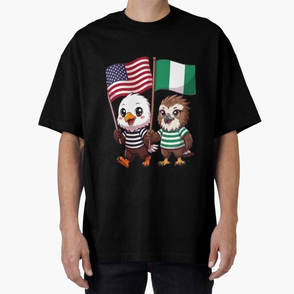 the American eagle and its friend the Nigerian eagle Classic T-Shirt Follow Global Football Passion for FIFA World Cup 2026, Featuring Messi, Neymar and Mbappe, Brazil, Portugal and Argentina, Football Passion, Legendary Performances, Festival