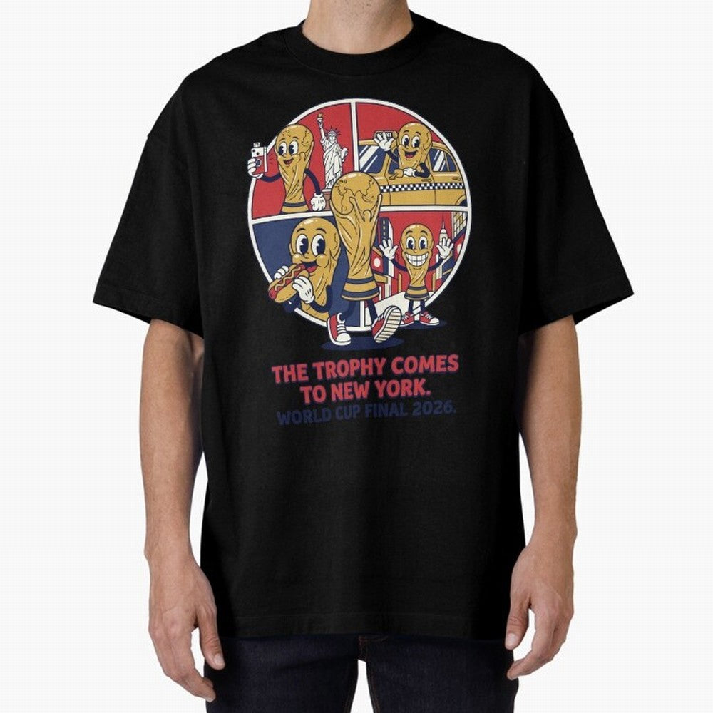 The Trophy Comes to New York ¡ª World Cup Final V2 Classic T-Shirt Live for the Drama of Global Football Passion for FIFA World Cup 2026 Group Stage, Capturing Messi, CR7 and Mbappe, Portugal, Spain and Germany, Match Day Excitement, Supporter