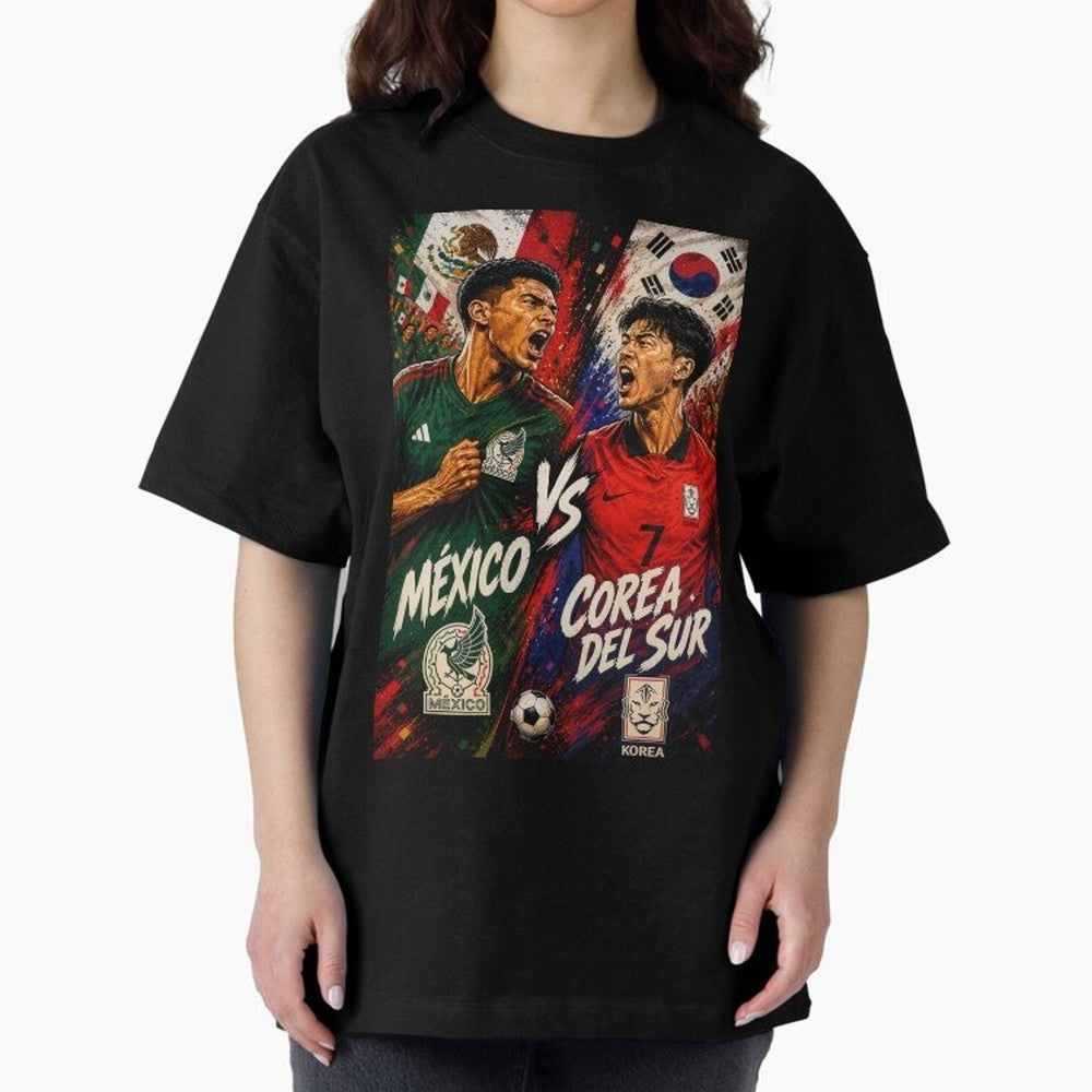 Mexico vs South Korea ¨C Group A FIFA World Cup 2026 | Comic Style Soccer Jersey Classic T-Shirt Join FIFA World Cup 2026 Spirit, Featuring Brazil, Messi, Neymar and Mbappe, Fan Favorite Moments, National Team Passion, Big Match Drama and Soccer