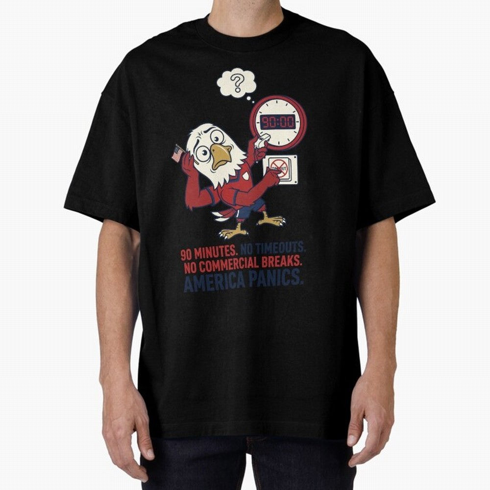 America Panics ¡ª No Timeouts No Commercials V1 Classic T-Shirt Support Iconic Players in FIFA World Cup 2026 for Fans of CR7 and Portugal, Spain and Germany, Bringing Match Day Excitement, Supporter Culture, Golden Goals and Global Football