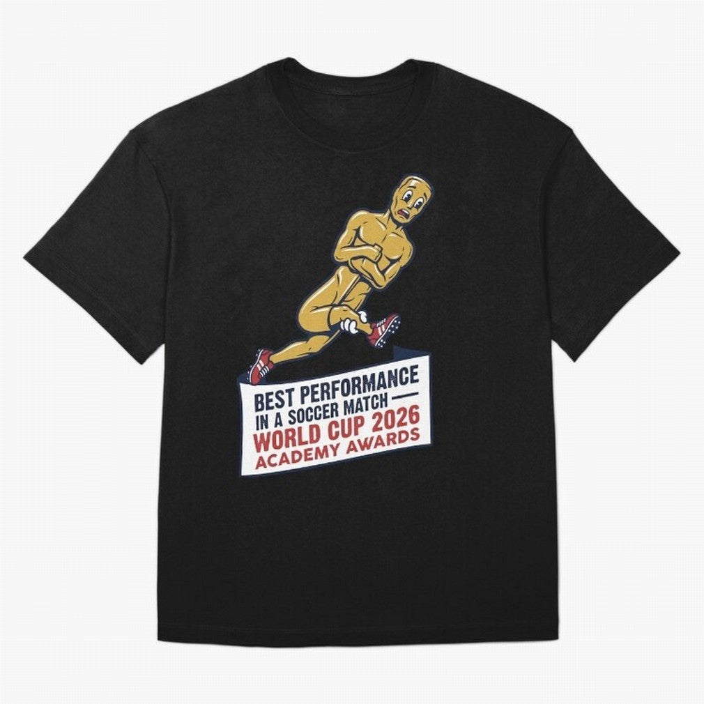 Academy Awards Best Performance Soccer V1 Classic T-Shirt Show Match Day Excitement for FIFA World Cup 2026 USA Canada Mexico for Fans of Neymar, Haaland and Cristiano Ronaldo and France, Bringing Match Day Excitement, Supporter Culture, Golden