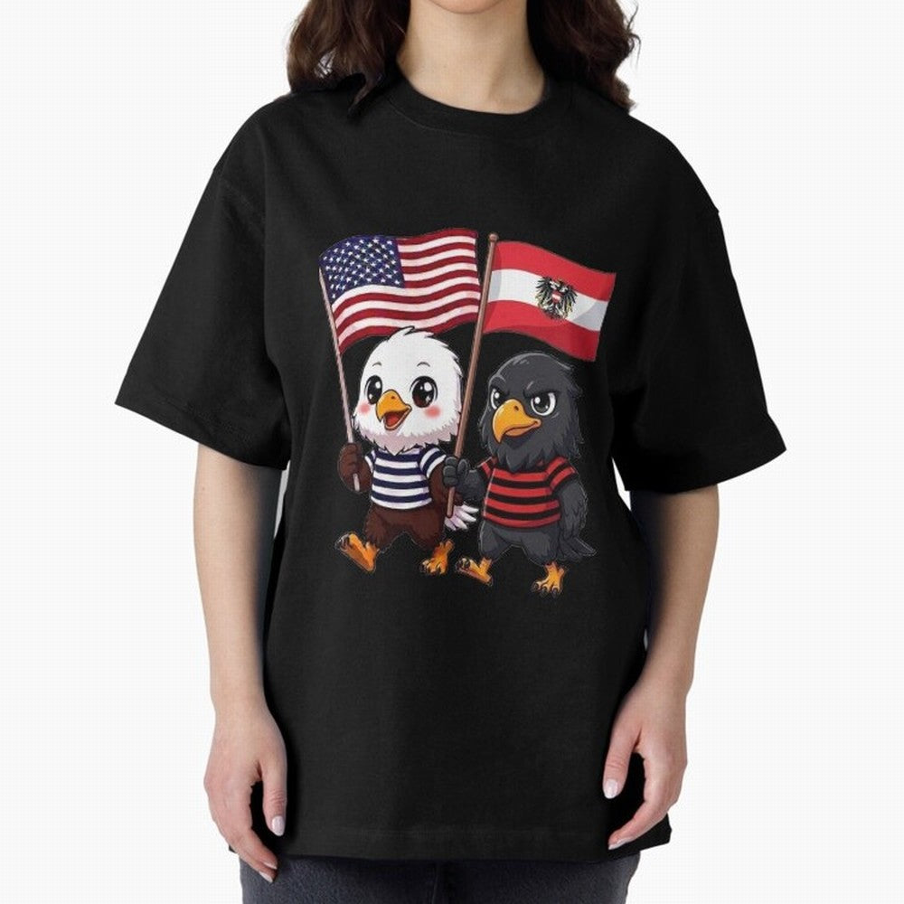 The American eagle and its friend, the Austrian eagle Classic T-Shirt Make Memories around Global Football Passion for FIFA World Cup 2026 Group Stage, Connected to CR7 and Messi, France, Football Passion, Legendary Performances, Festival Vibes and