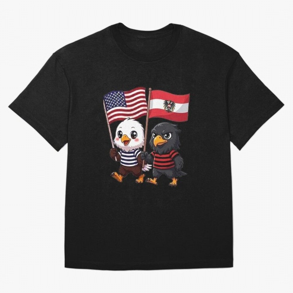 The American eagle and its friend, the Austrian eagle Classic T-Shirt Make Memories around Global Football Passion for FIFA World Cup 2026 Group Stage, Connected to CR7 and Messi, France, Football Passion, Legendary Performances, Festival Vibes and