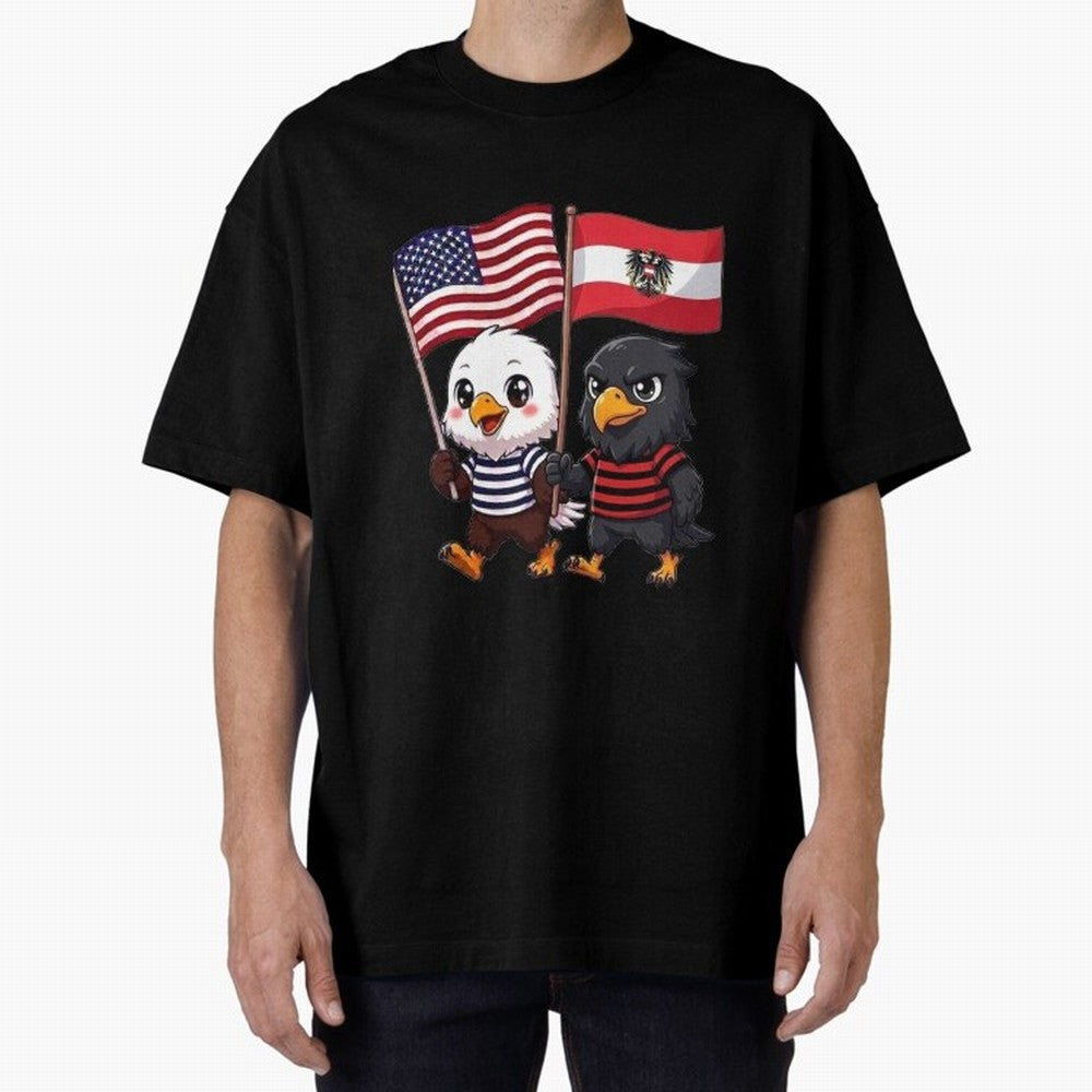 The American eagle and its friend, the Austrian eagle Classic T-Shirt Make Memories around Global Football Passion for FIFA World Cup 2026 Group Stage, Connected to CR7 and Messi, France, Football Passion, Legendary Performances, Festival Vibes and