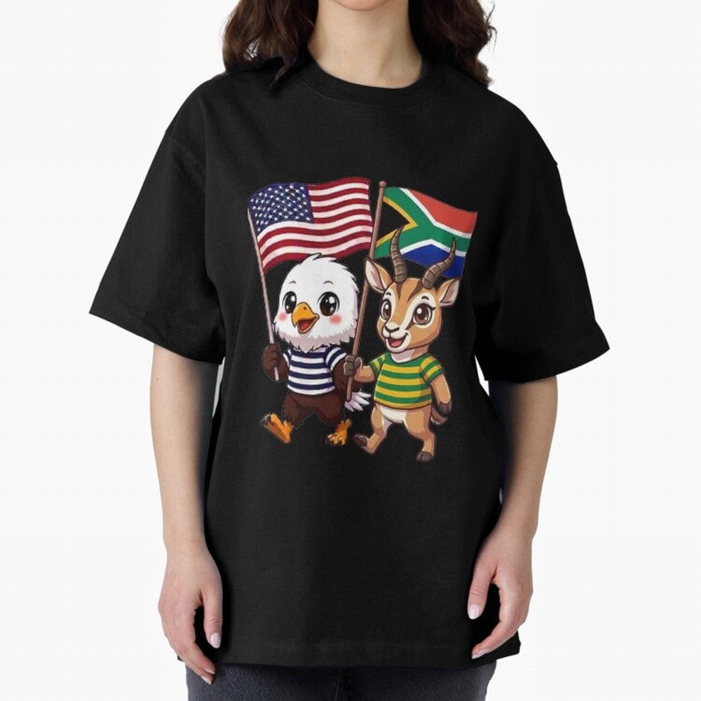 The American eagle and its friend, the South African springbok Classic T-Shirt Remember the FIFA World Cup 2026 USA Canada Mexico Journey through Neymar, Haaland and Cristiano Ronaldo Highlights, Argentina and Brazil Pride, Worldwide Fan Energy,