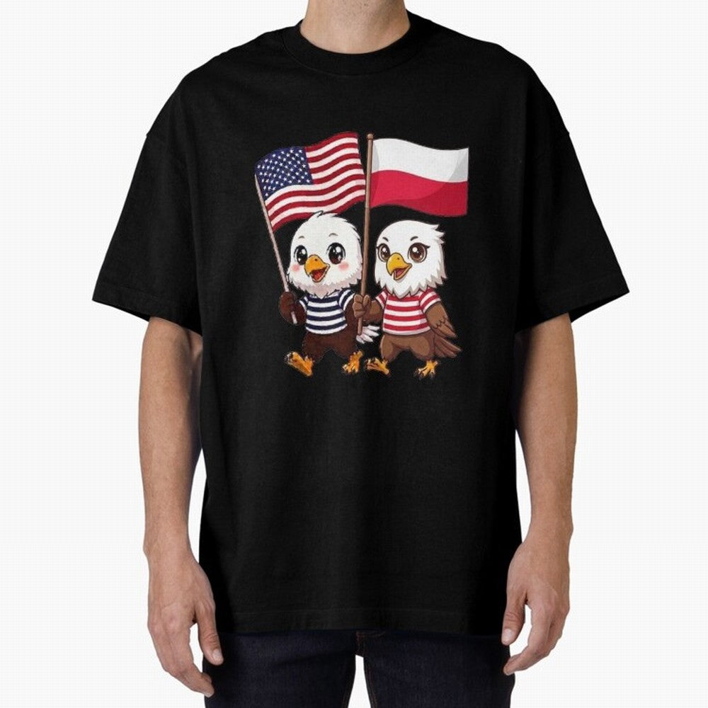 The American eagle and its friend, the Polish eagle Classic T-Shirt Honor Champions and Dreams in Global Football Passion for FIFA World Cup 2026 Group Stage, with Messi, CR7 and Mbappe, Brazil, Portugal and Argentina, Match Day Excitement,