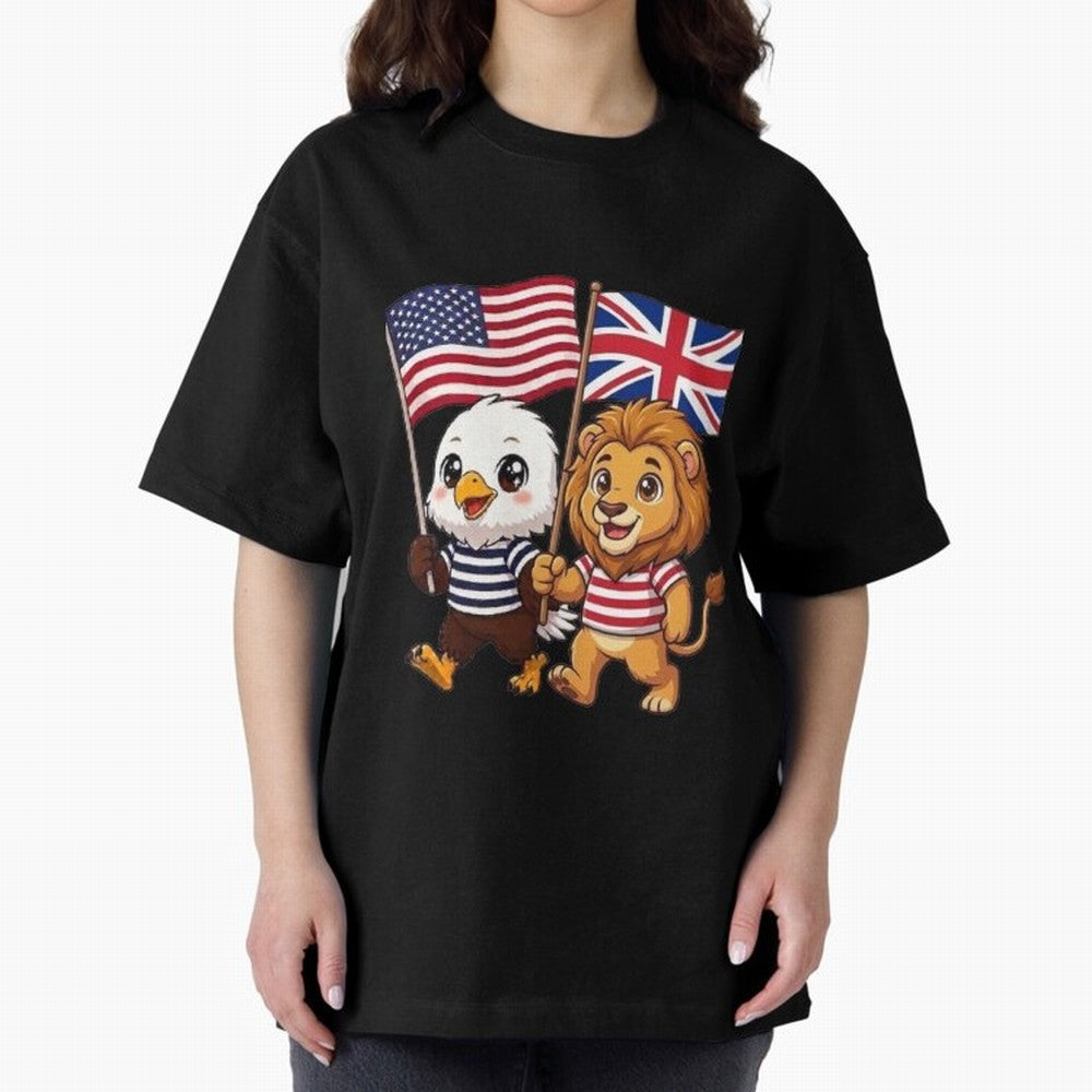 The American eagle and its brothers, the British lion Classic T-Shirt Carry the Colors and Pride of Global Football Passion for FIFA World Cup 2026, Connected to Mbappe and Neymar, France and Portugal, Match Day Excitement, Supporter Culture,