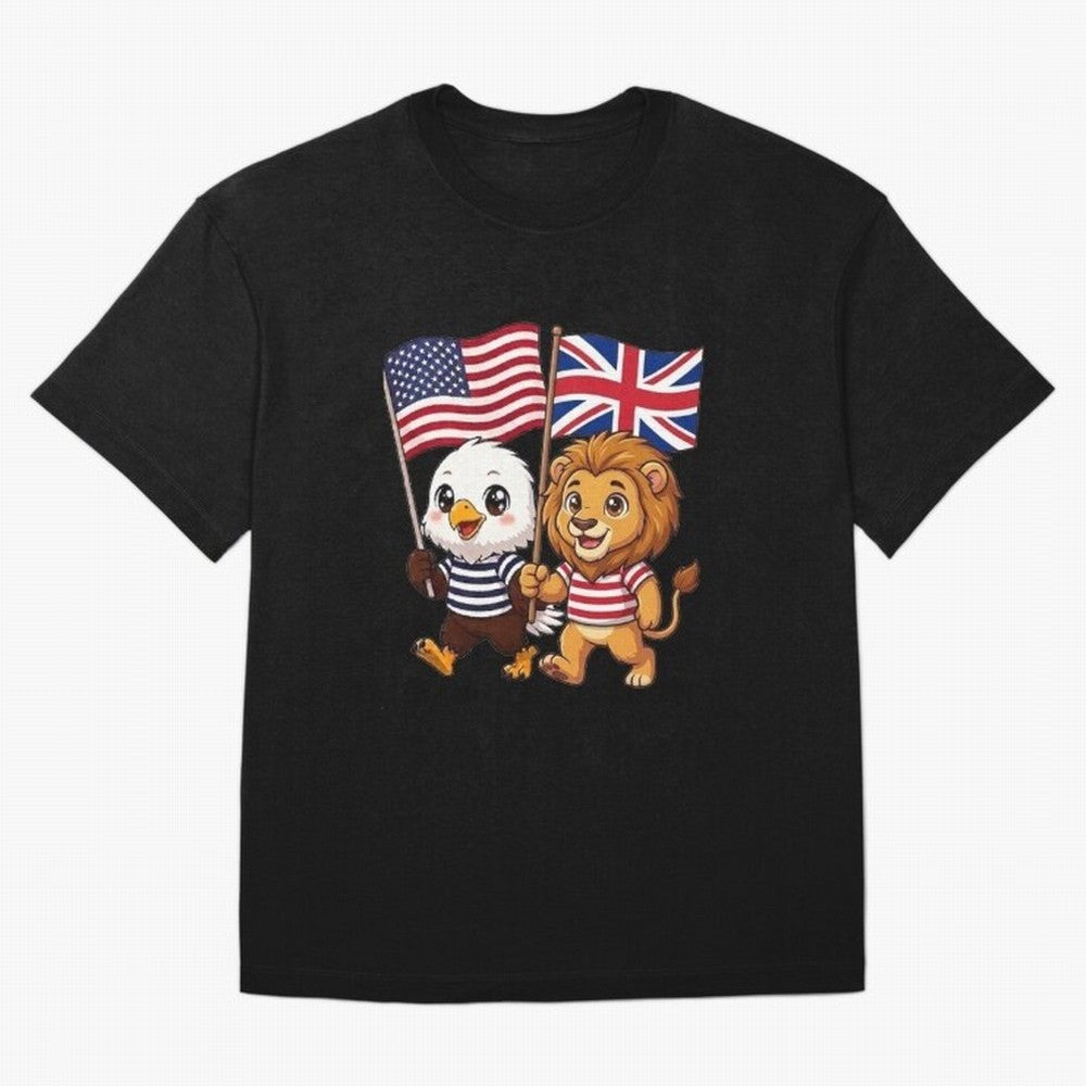 The American eagle and its brothers, the British lion Classic T-Shirt Carry the Colors and Pride of Global Football Passion for FIFA World Cup 2026, Connected to Mbappe and Neymar, France and Portugal, Match Day Excitement, Supporter Culture,