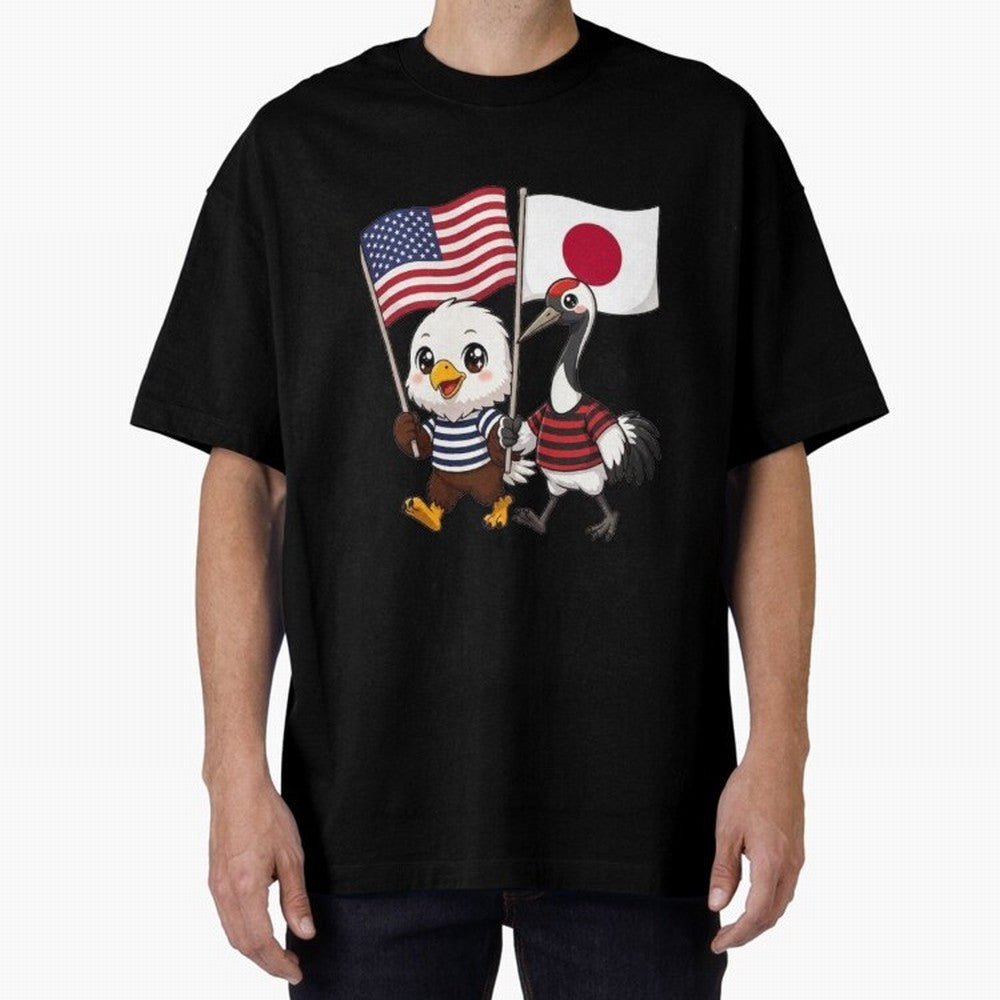 The American eagle and its friend, the Japanese crane Classic T-Shirt Celebrate Global Passion for FIFA World Cup 2026 Connected to Neymar, Argentina, France and Brazil Energy, Game Day Rituals, Football Legends, Country Pride and the Road to the