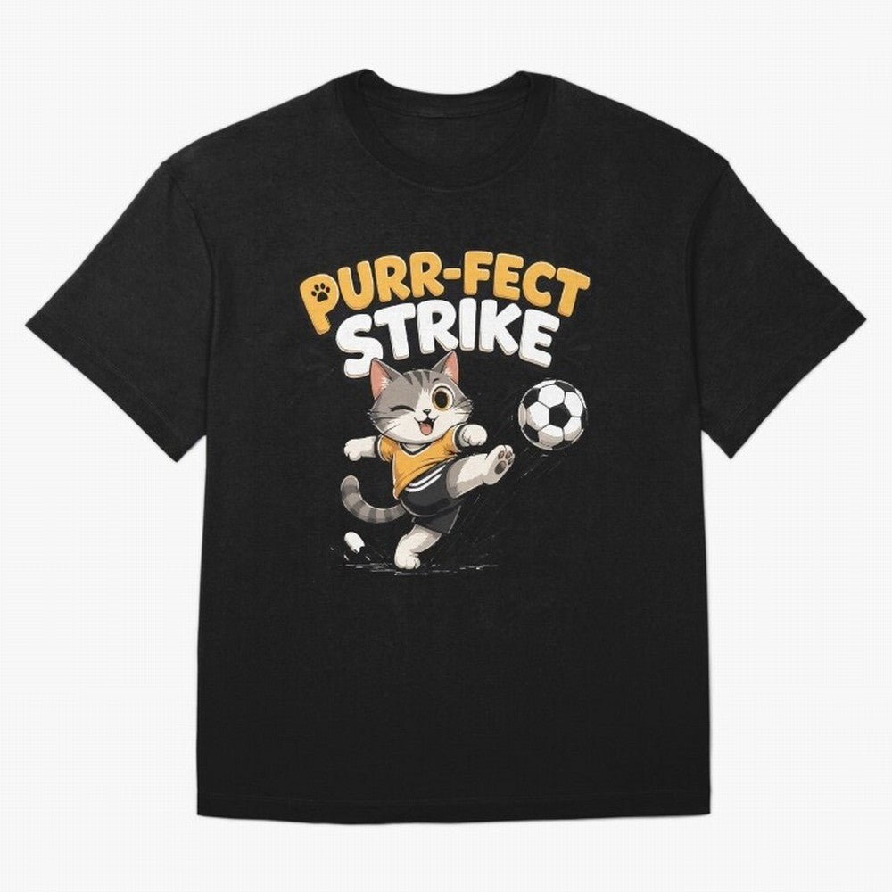 Copy of Purr-fect Strike Classic T-Shirt Show Passion for the Stars of FIFA World Cup 2026 for Fans of Mbappe and Neymar and Argentina, France and Brazil, Bringing Game Day Rituals, Football Legends, Country Pride and the Road to the Final; Perfect