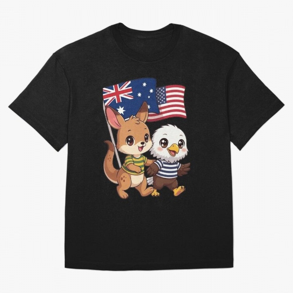 the Australian kangaroo and its friend the American eagle Classic T-Shirt Fuel the Hype around FIFA World Cup 2026 for Fans of Messi and Cristiano Ronaldo and Argentina, Bringing Fan Favorite Moments, National Team Passion, Big Match Drama and