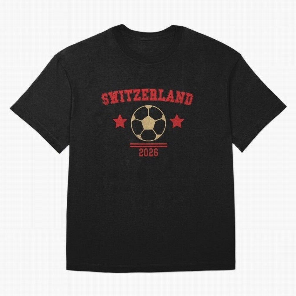 Switzerland ¡ª Vintage Soccer Tee Classic T-Shirt Represent Fans Who Live for FIFA World Cup 2026 Centered on Mbappe, Brazil, Portugal and Argentina Energy, Retro Football Energy, Iconic Rivalries, Trophy Chase Drama and Stadium Atmosphere; Ideal