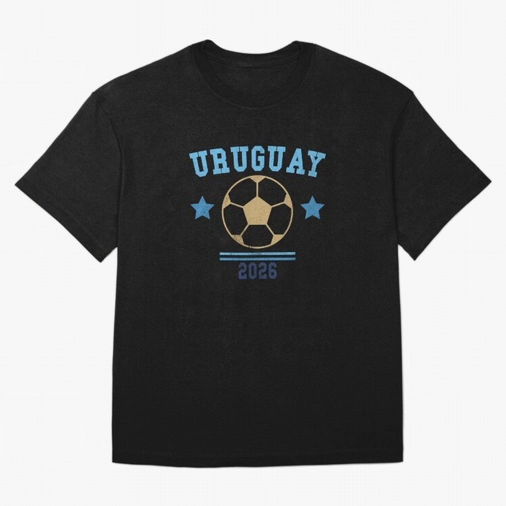Uruguay 2026 ¡ª Vintage Soccer Tee Classic T-Shirt Fuel the Hype around FIFA World Cup 2026 Group Stage Spirit, Capturing France and Portugal, Messi, CR7 and Mbappe, Stadium Memories, Football Loyalty, International Chants and Championship