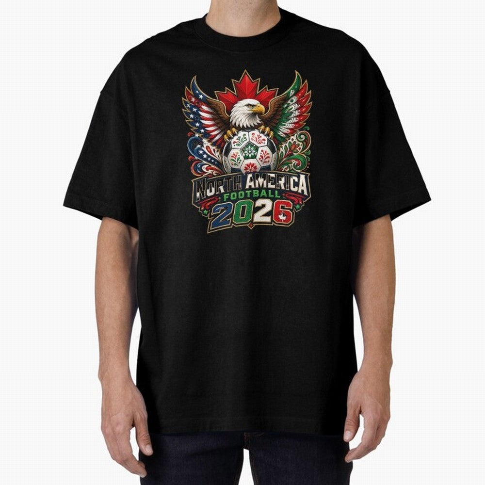 United by Football 2026 North America Soccer Design Classic T-Shirt Celebrate the Road through Match Day Hype around FIFA World Cup 2026 USA Canada Mexico, Haaland and Mbappe, France, Vintage Soccer Flavor, Modern Football Stars, National Flags and